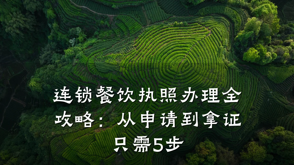 连锁餐饮执照办理全攻略:从申请到拿证只需5步