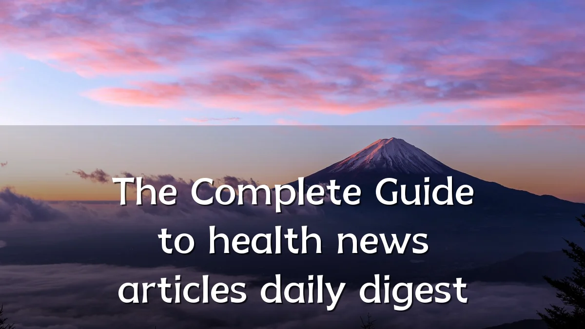 The Complete Guide to health news articles daily digest