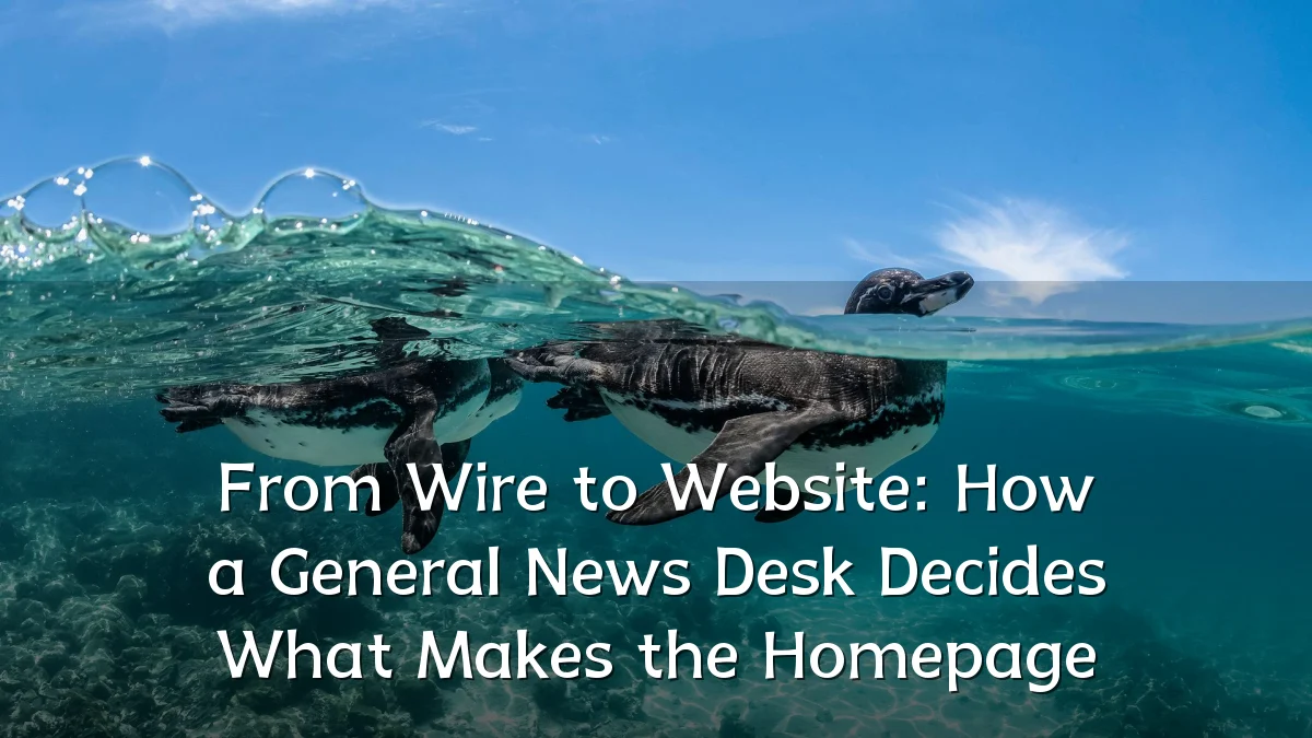 From Wire to Website: How a General News Desk Decides What Makes the Homepage