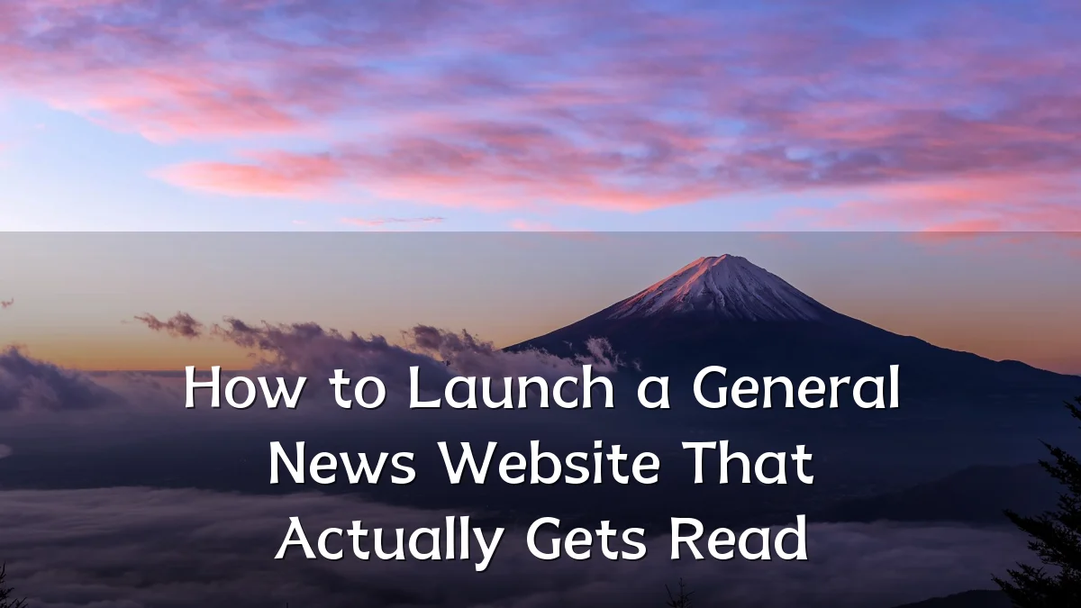 How to Launch a General News Website That Actually Gets Read
