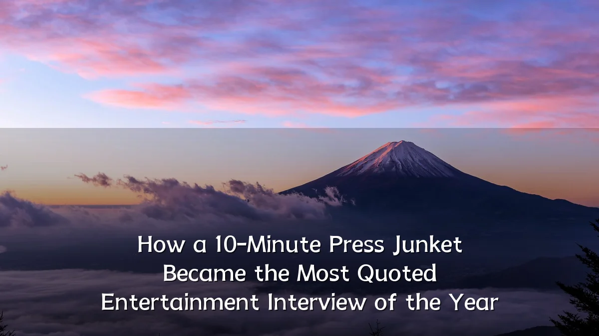 How a 10-Minute Press Junket Became the Most Quoted Entertainment Interview of the Year