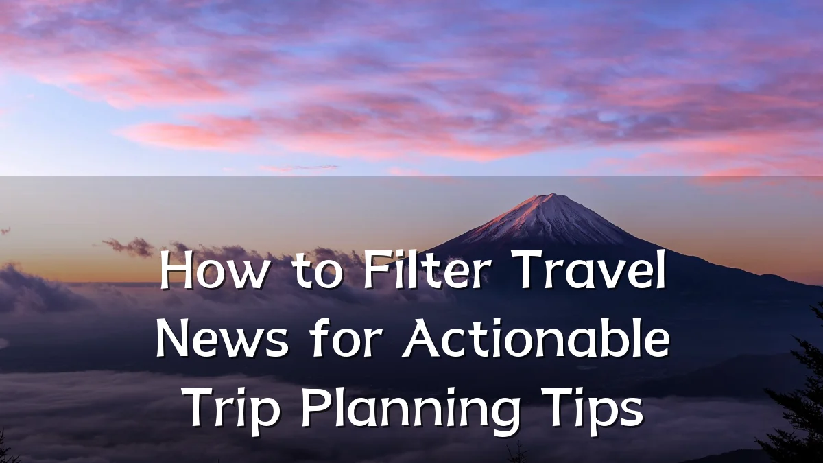 How to Filter Travel News for Actionable Trip Planning Tips