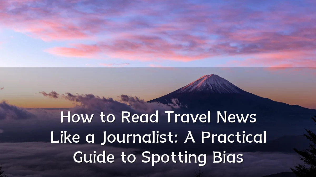 How to Read Travel News Like a Journalist: A Practical Guide to Spotting Bias