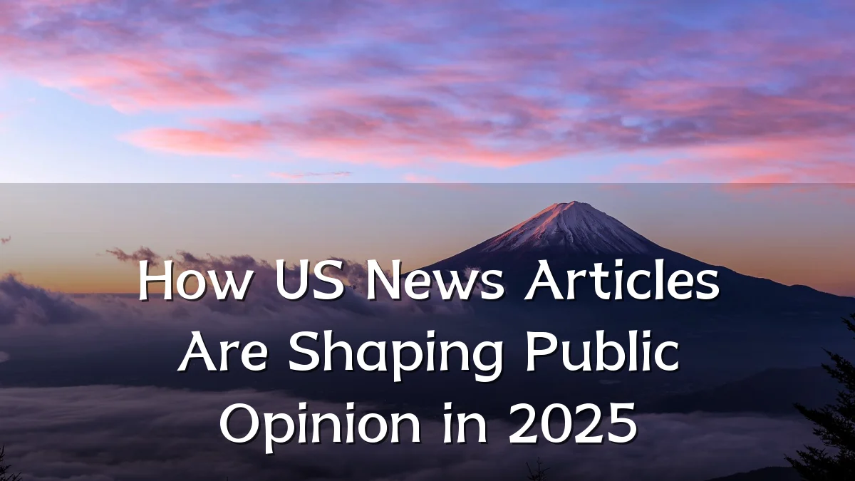 How US News Articles Are Shaping Public Opinion in 2025