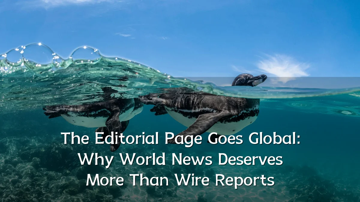 The Editorial Page Goes Global: Why World News Deserves More Than Wire Reports
