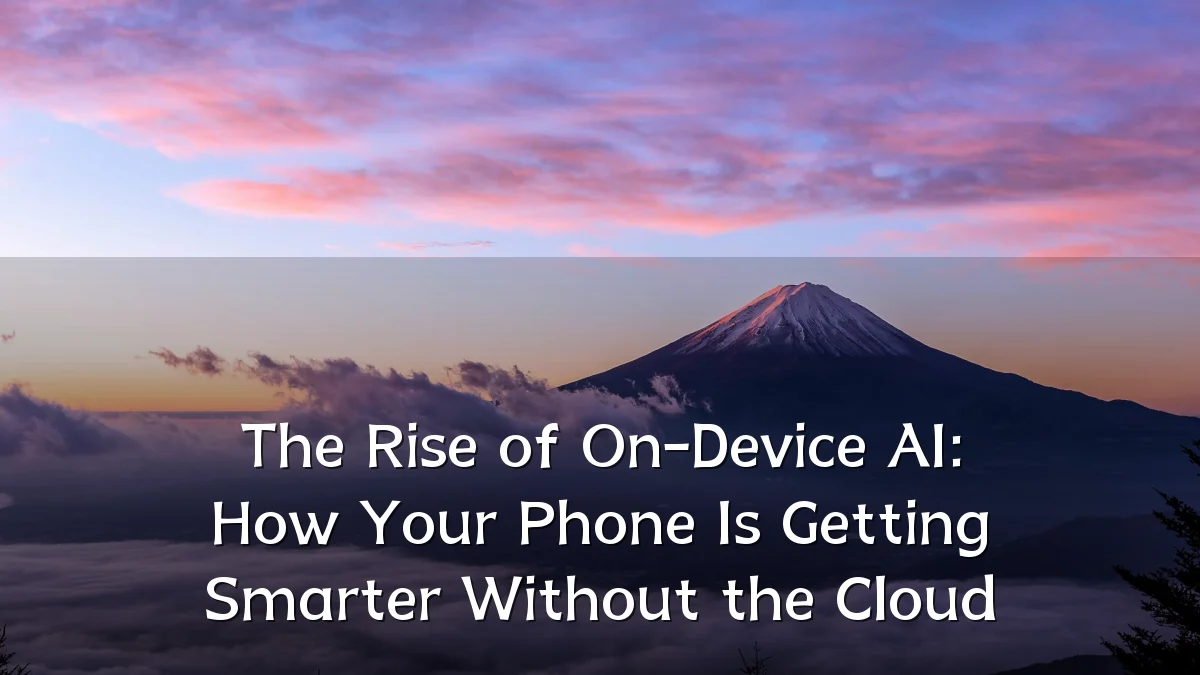 The Rise of On-Device AI: How Your Phone Is Getting Smarter Without the Cloud