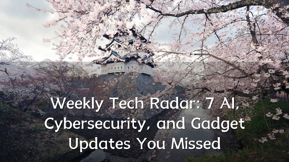 Weekly Tech Radar: 7 AI, Cybersecurity, and Gadget Updates You Missed